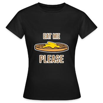 Waffel Süßigkeiten - Frauen T-Shirt - Schwarz - Vorne - AI Model Female 172 dark (172cm)