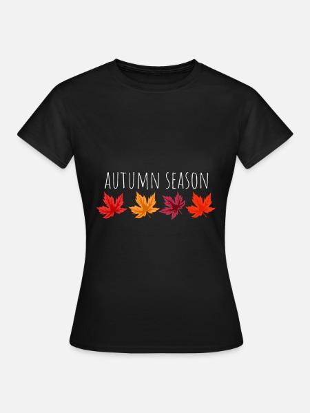 Herbst Text Saison - Frauen T-Shirt - Schwarz
