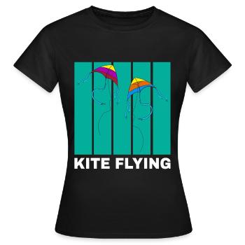 Cerf-volant Dicton cerf-volant Cadeau - T-shirt Femme - noir - Devant - AI Model Female 172 dark (172cm)