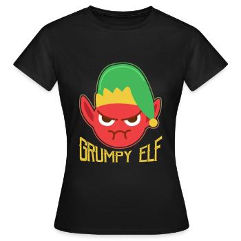 Elfe en colère - T-shirt Femme - noir - Devant - AI Model Female 172 dark (172cm)