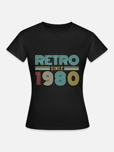 seit 1980 - Frauen T-Shirt - Schwarz