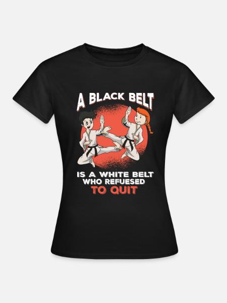Karate Schwarzer Gürtel - Frauen T-Shirt - Schwarz