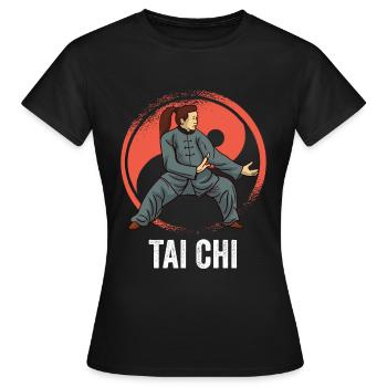 Tai chi - T-shirt Femme - noir - Devant - AI Model Female 172 dark (172cm)