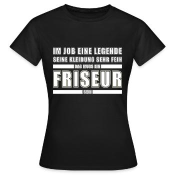 Friseur Beruf - Frauen T-Shirt - Schwarz - Vorne - AI Model Female 172 dark (172cm)