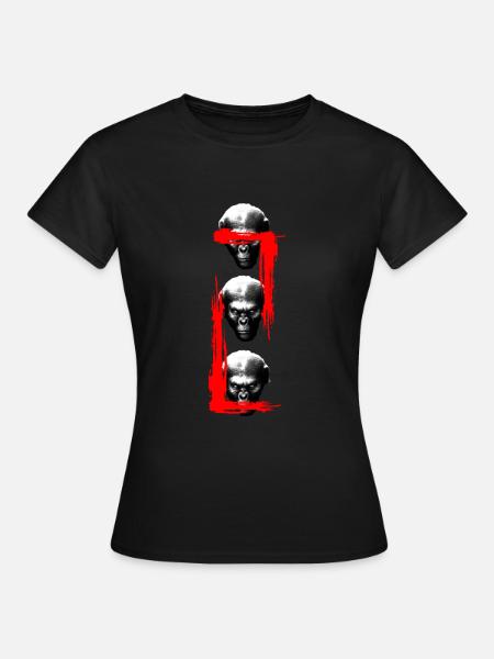 Trois singes sages - T-shirt Femme - noir