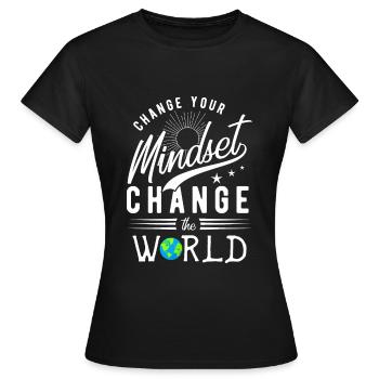 motivation - T-shirt Femme - noir - Devant - AI Model Female 172 dark (172cm)