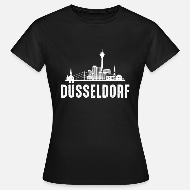 Düsseldorf - Frauen T-Shirt - Schwarz