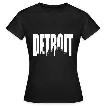 Detroit - T-shirt Femme - noir - Devant - AI Model Female 172 dark (172cm)