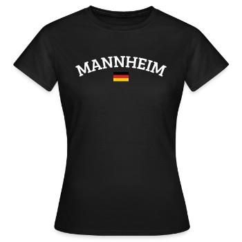 Mannheim - Frauen T-Shirt - Schwarz - Vorne - AI Model Female 172 dark (172cm)
