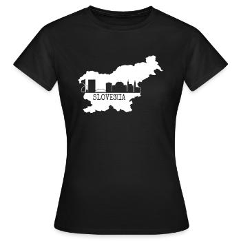 Slovenia - Women's T-Shirt - black - Front - AI Model Female 172 dark (172cm)