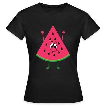 watermelon - Women's T-Shirt - black - Front - AI Model Female 172 dark (172cm)