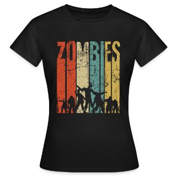 Zombie - Frauen T-Shirt - Schwarz - Vorne - AI Model Female 172 dark (172cm)