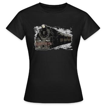 Zug - Frauen T-Shirt - Schwarz - Vorne - AI Model Female 172 dark (172cm)