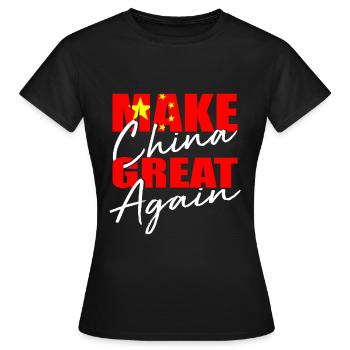 Chine - T-shirt Femme - noir - Devant - AI Model Female 172 dark (172cm)
