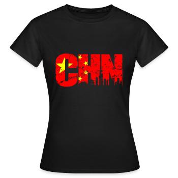 Chine - T-shirt Femme - noir - Devant - AI Model Female 172 dark (172cm)
