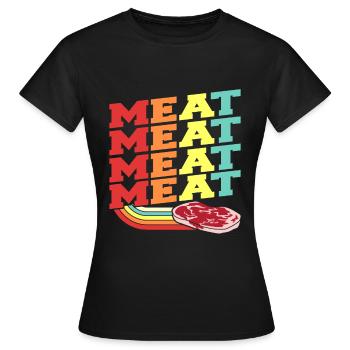 viande - T-shirt Femme - noir - Devant - AI Model Female 172 dark (172cm)