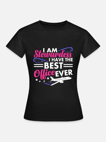 Stewardess - Frauen T-Shirt - Schwarz
