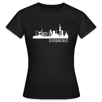 Duisburg - Frauen T-Shirt - Schwarz - Vorne - AI Model Female 172 dark (172cm)