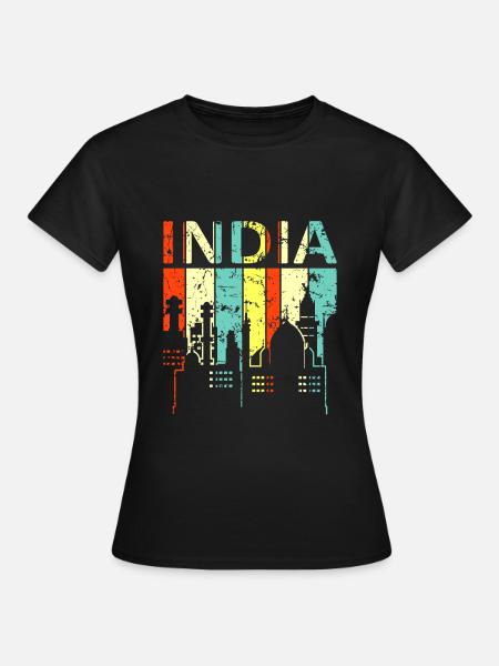 Indien - Frauen T-Shirt - Schwarz