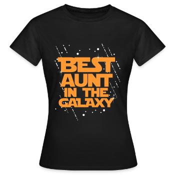 aunt - Women's T-Shirt - black - Front - AI Model Female 172 dark (172cm)