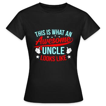 uncle - Women's T-Shirt - black - Front - AI Model Female 172 dark (172cm)