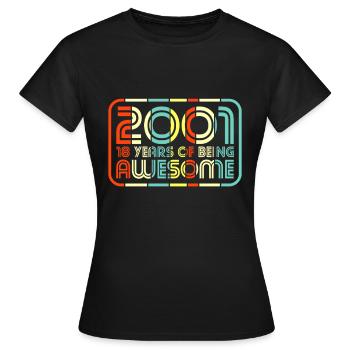 18th birthday - Women's T-Shirt - black - Front - AI Model Female 172 dark (172cm)