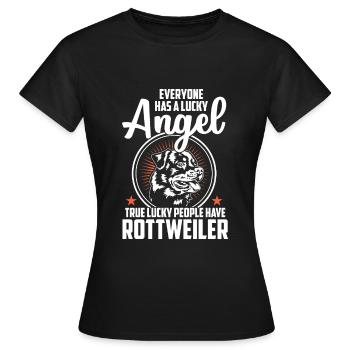 rottweiler - T-shirt Femme - noir - Devant - AI Model Female 172 dark (172cm)