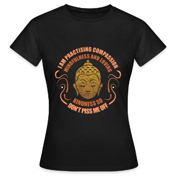 bouddhisme - T-shirt Femme - noir - Devant - AI Model Female 172 dark (172cm)