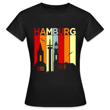 Hambourg - T-shirt Femme - noir - Devant - AI Model Female 172 dark (172cm)