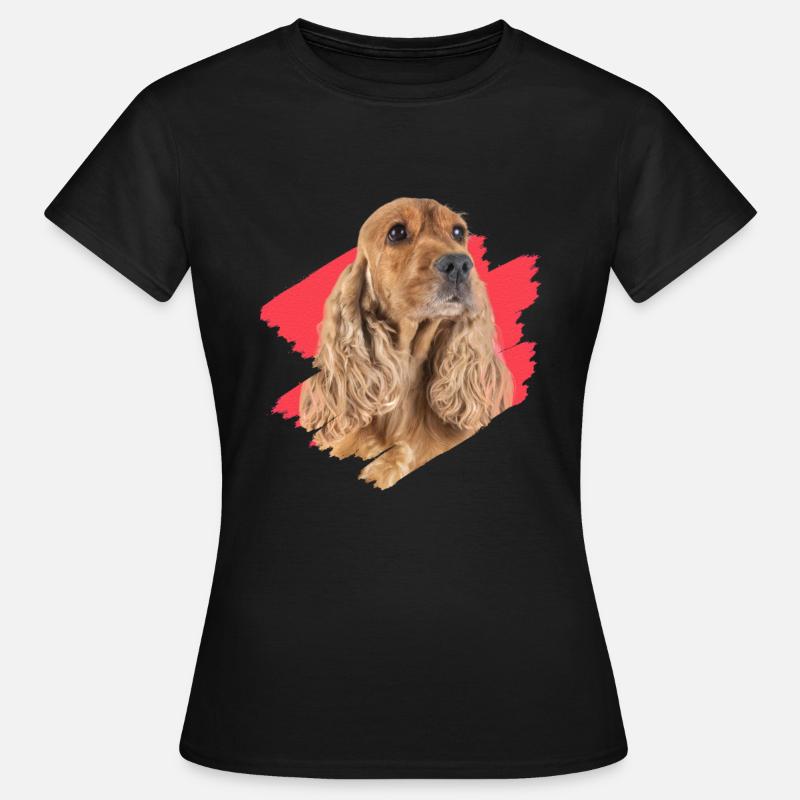 Cocker Spaniel puppy dog gift idea - Women's T-Shirt - black