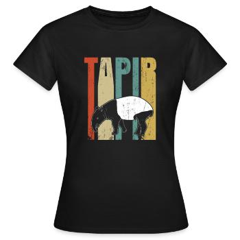 tapir - T-shirt Femme - noir - Devant - AI Model Female 172 dark (172cm)