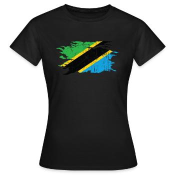 Tanzanie - T-shirt Femme - noir - Devant - AI Model Female 172 dark (172cm)