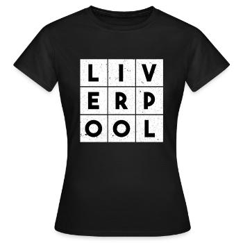 Liverpool - T-shirt Femme - noir - Devant - AI Model Female 172 dark (172cm)