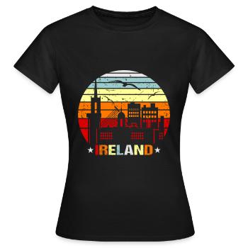 Irlande - T-shirt Femme - noir - Devant - AI Model Female 172 dark (172cm)