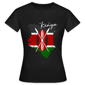 Kenya - T-shirt Femme - noir - Devant - AI Model Female 172 dark (172cm)