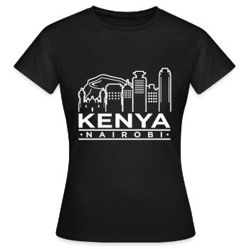 Kenya - T-shirt Femme - noir - Devant - AI Model Female 172 dark (172cm)