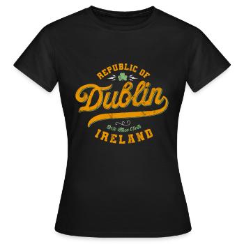 Dublin - T-shirt Femme - noir - Devant - AI Model Female 172 dark (172cm)