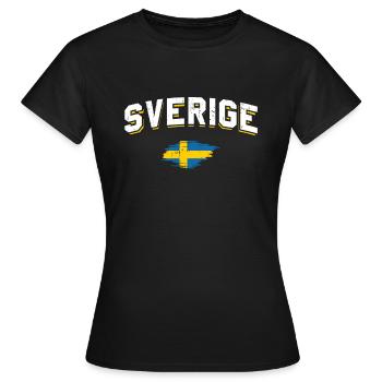 Suède - T-shirt Femme - noir - Devant - AI Model Female 172 dark (172cm)