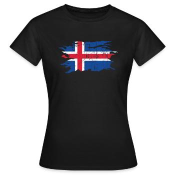 Iceland - Women's T-Shirt - black - Front - AI Model Female 172 dark (172cm)