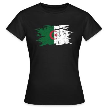 Algerien - Frauen T-Shirt - Schwarz - Vorne - AI Model Female 172 dark (172cm)