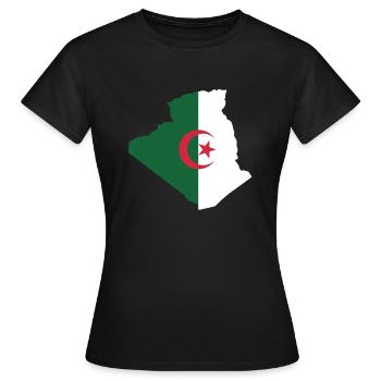Algerien - Frauen T-Shirt - Schwarz - Vorne - AI Model Female 172 dark (172cm)