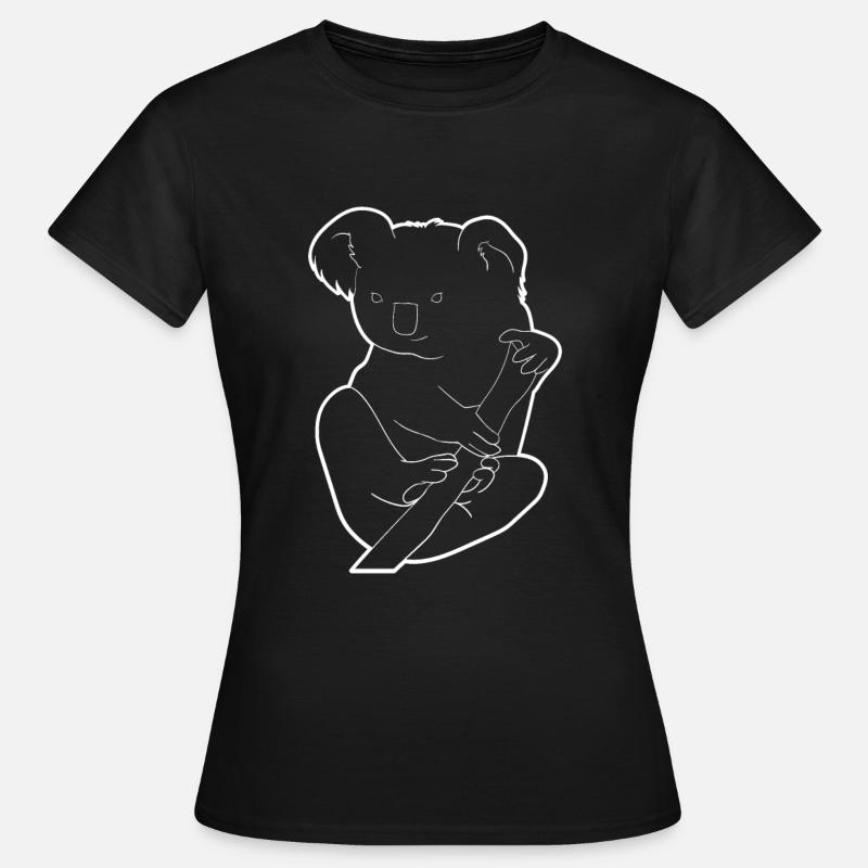 Koala Geschenkidee Koala Wald - Frauen T-Shirt - Schwarz