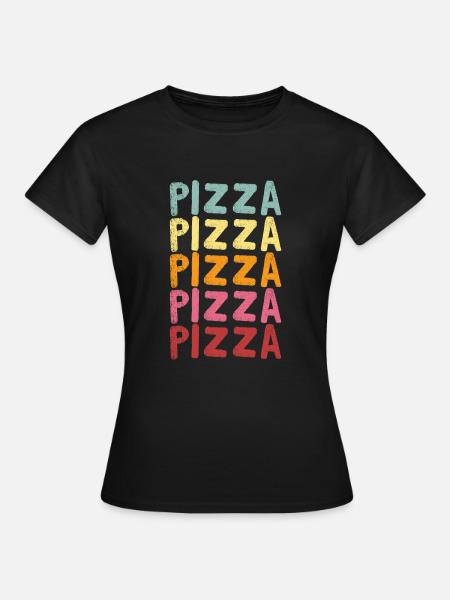 Pizza - Frauen T-Shirt - Schwarz