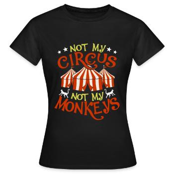 cirque - T-shirt Femme - noir - Devant - AI Model Female 172 dark (172cm)