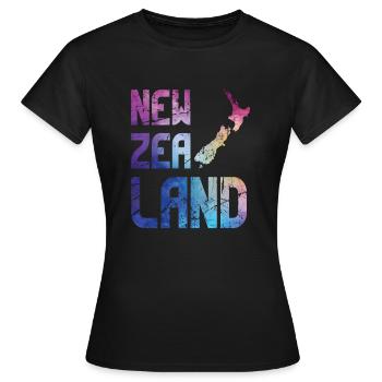 nouvelle-Zélande - T-shirt Femme - noir - Devant - AI Model Female 172 dark (172cm)