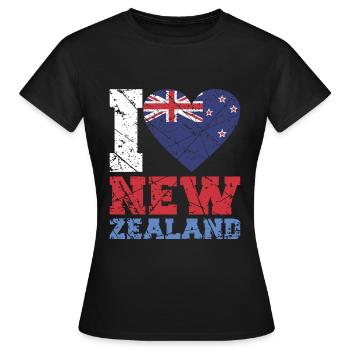 nouvelle-Zélande - T-shirt Femme - noir - Devant - AI Model Female 172 dark (172cm)