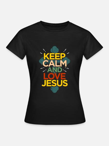 Jesus - Dame-T-shirt - sort