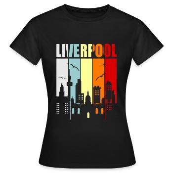 Liverpool - T-shirt Femme - noir - Devant - AI Model Female 172 dark (172cm)
