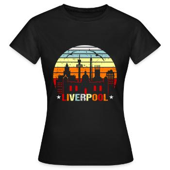 Liverpool - T-shirt Femme - noir - Devant - AI Model Female 172 dark (172cm)