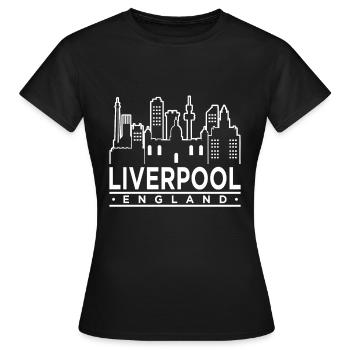 Liverpool - T-shirt Femme - noir - Devant - AI Model Female 172 dark (172cm)